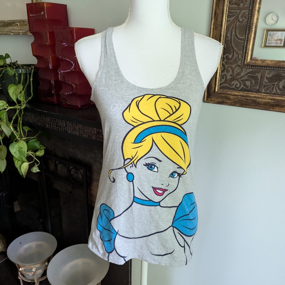 Disney Cinderella Gray Tank Top Women's Small Racerback 109